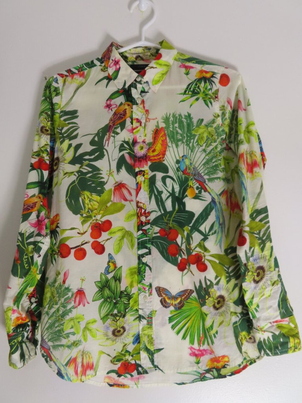 J.crew Ratti Tropical Print Shirt Size 2